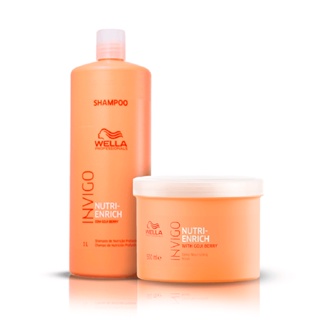 Kit Shampoo 1L e Máscara 500ml Nutri Enrich - Wella em Oferta na Shopee