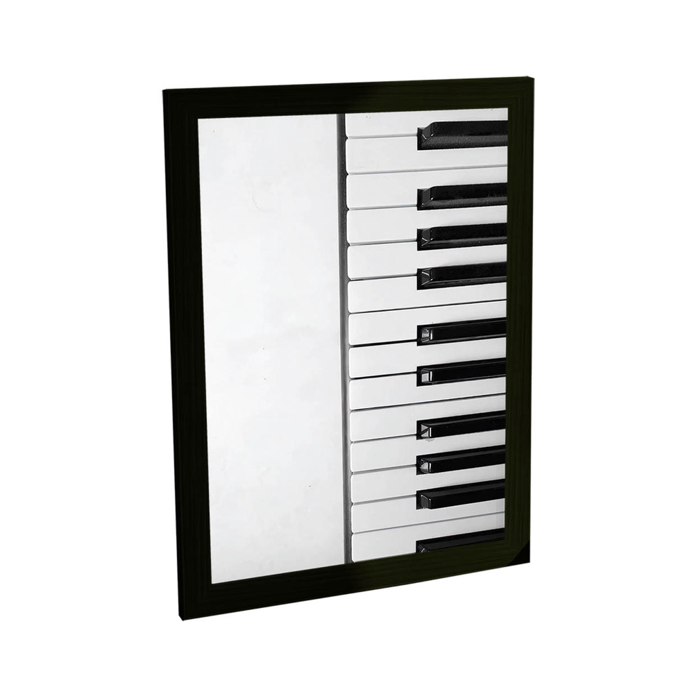 Quadro / Placa Decorativa Piano Realista Instrumento Musical Teclado Decoração