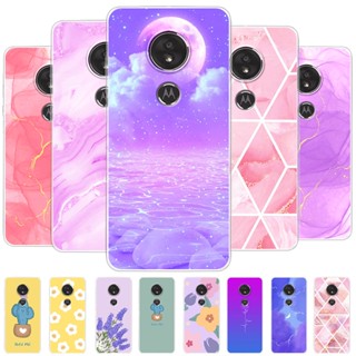 Motorola Capa Protetora Para MOTOE5 G6 Play/Moto E5 De Silicone Transparente Flor Macia Traseira Colorida G6Play Pára-Choques Telefônicos