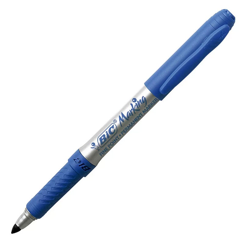 Pincel marcador permanente Marking Azul 971139 Bic em Oferta na Shopee