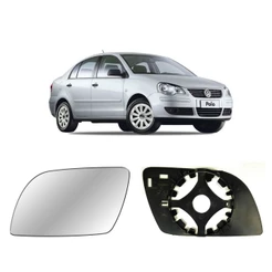 Lente Retrovisor Convexo Para Volkswagen Polo 2002 a 2011 Lado Esquerdo