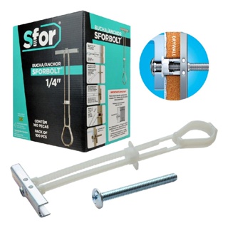 Kit Parafuso E Bucha Gesso Drywall 1/4 Sforbolt Caixa C/ 10 Unidades em Oferta na Shopee