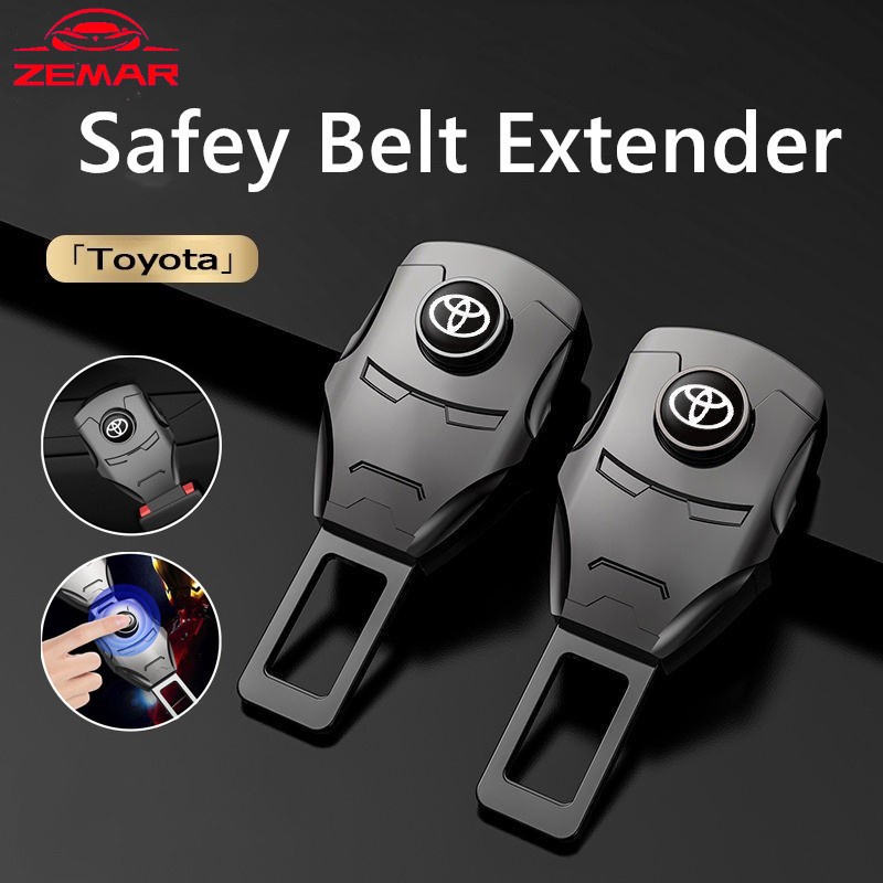 1/2Pcs Fivela De Extensão Do Cinto De Segurança Carro Toyota Eliminar A Som Para Corolla Cross Hilux Yaris Etios RAV4 Bandeirante