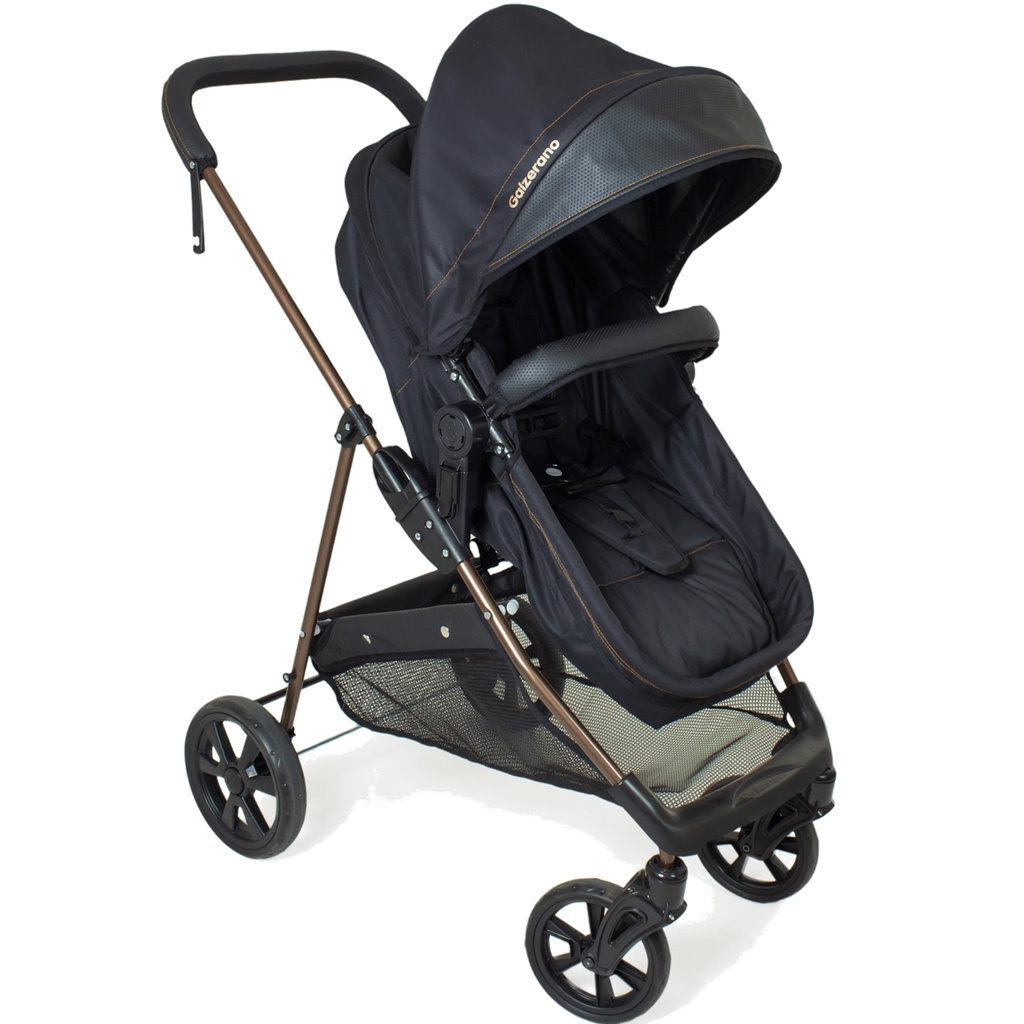 Carrinho de Bebe Passeio Moises Galzerano Napoli Preto Cobre em Oferta na Shopee