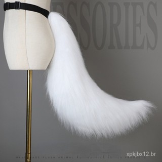 Cosplay Gato Cauda Realista Fox Anime Engraçado Halloween Desempenho Festa Acessórios Props ORLR