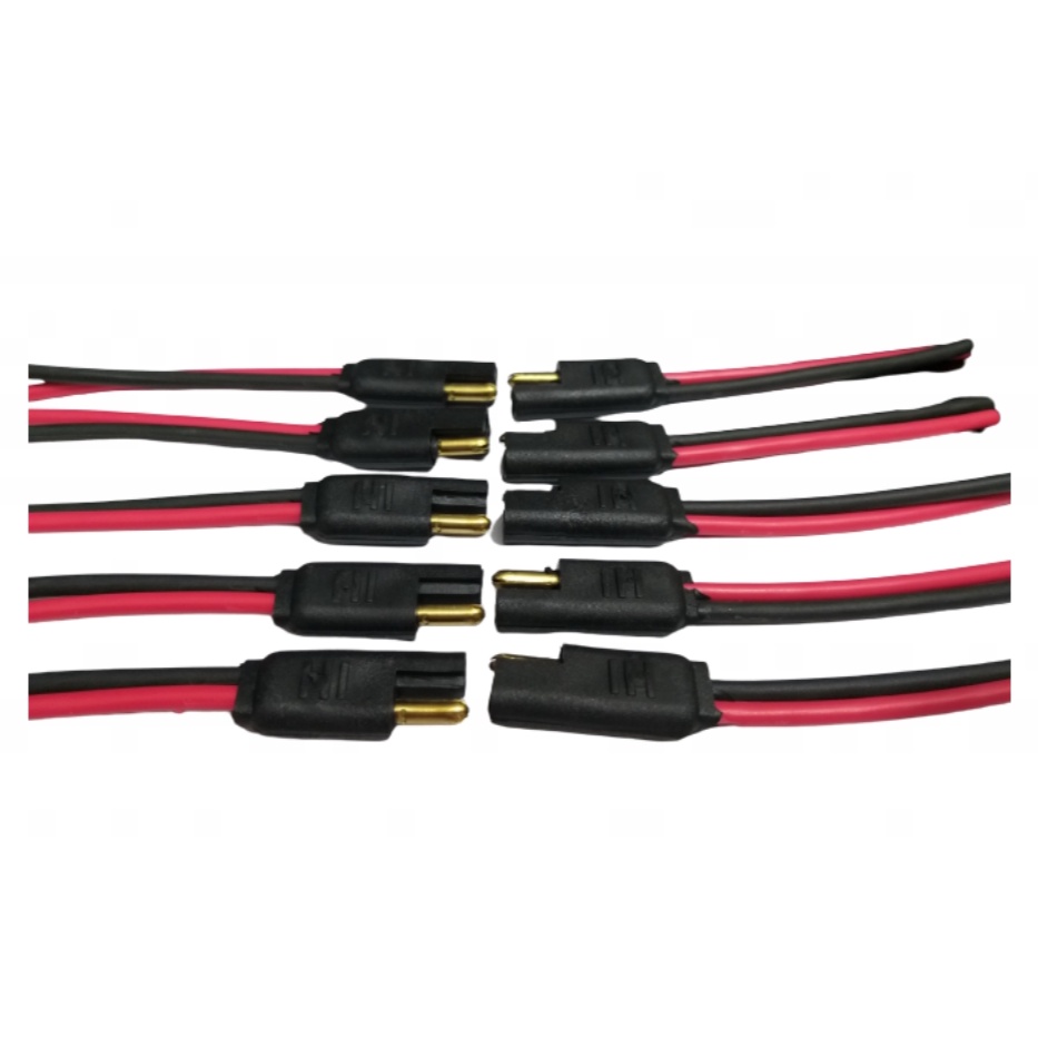 Kit 5 Chicote conector plug engate 2 Vias fio 4mm caixa som
