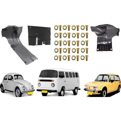 Jogo Chapa Protetora Capa Tucho Motor Fusca Brasilia Kombi