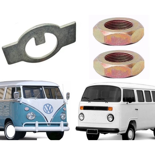 Kit Trava E Porca Manga Eixo Roda Dianteira Direita Kombi