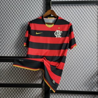 Camisa Vermelha Flemish (Retro) 9/08 E Listras Pretas S-4XL