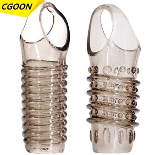 CGOON Manga Reutilizável De Silicone Para Pênis Extensor De Glãs Flexível Ampliador De Ejaculação Anel De Sexo Adulto Casais Masculinos