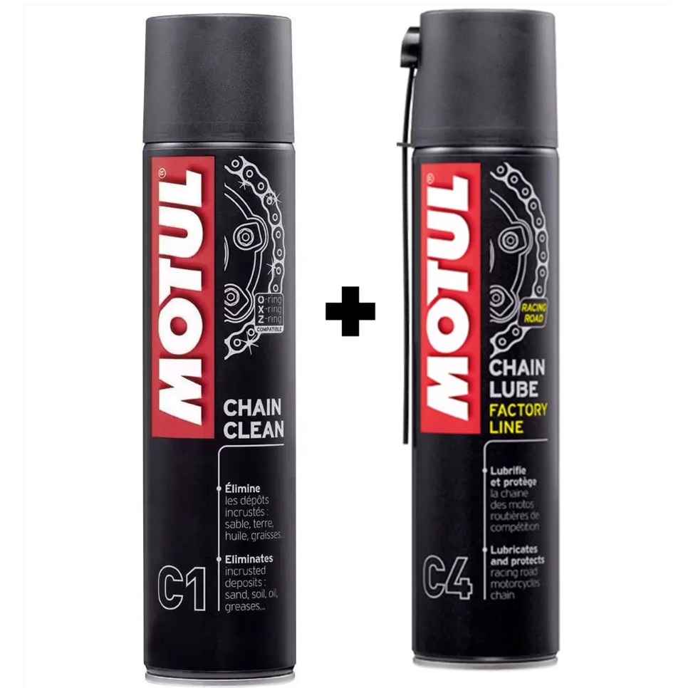 Kit Corrente Motul Chain Clean C1 Chain Lube C4 400 Ml - Spare Parts and Accessories for Vehicles