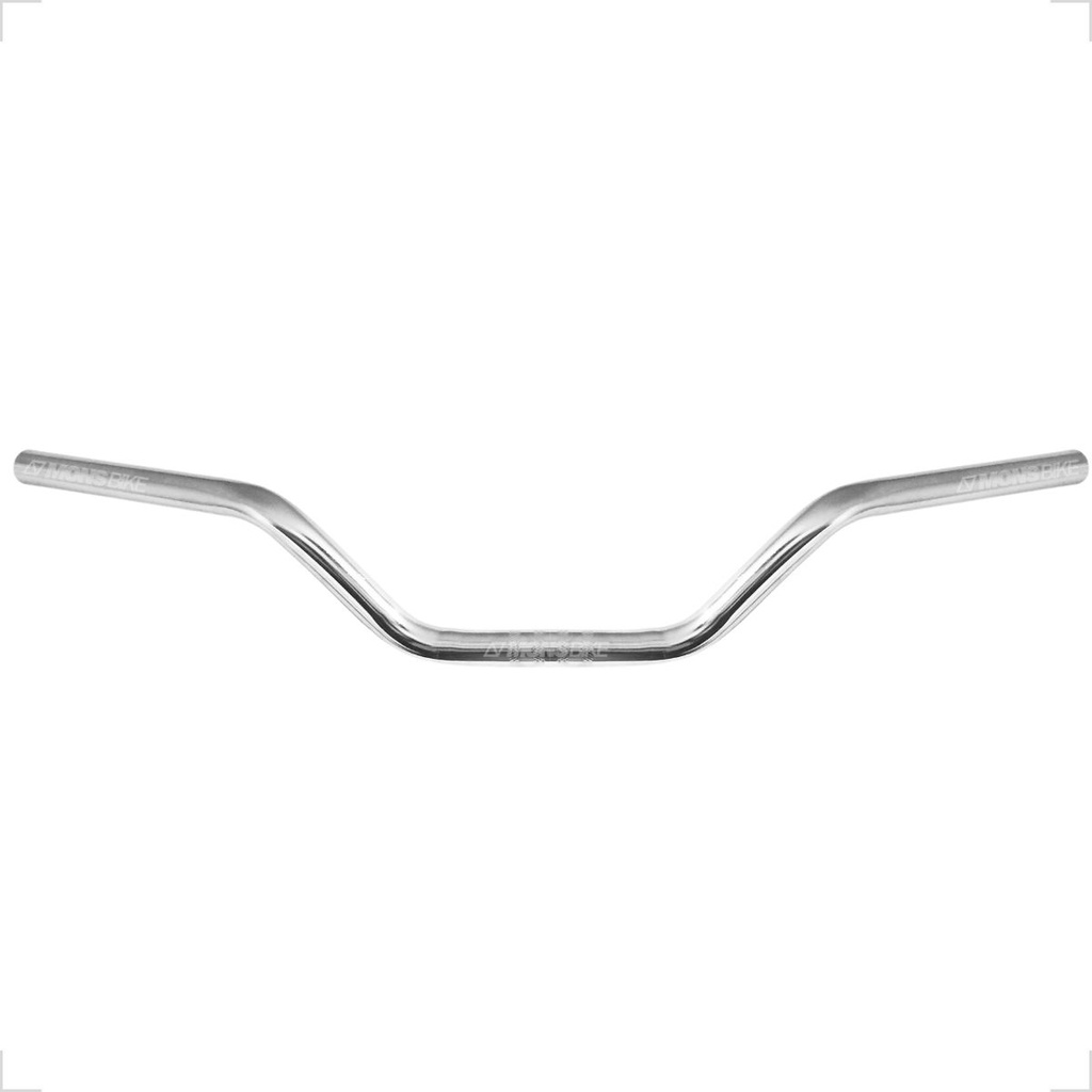 Guidão Bike Mtb Poti 680mm X 22,2mm Preto Ou Cromado Bicicleta Curvado em Oferta na Shopee