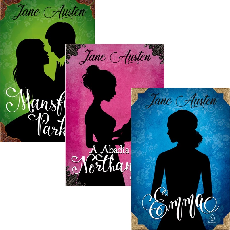 Livros Jane Austen Mansfield Park + A Abadia de Northanger + Emma Principis Literatura