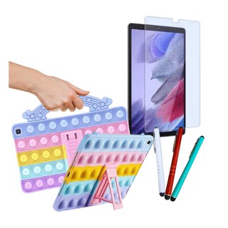 Capa infantil p/ Tablet Samsung A7 Lite + Pelicula + Caneta