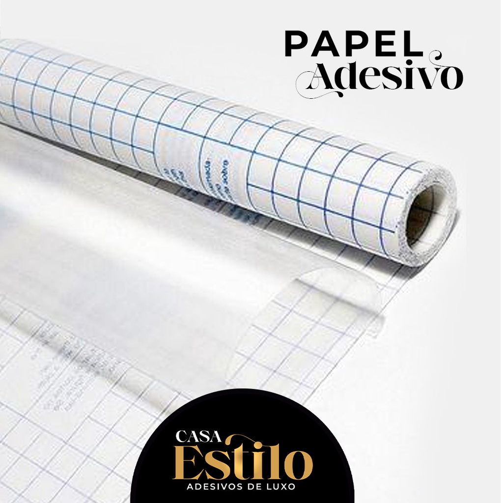 Papel Adesivo Transparente Vinílico Impermeável 5mx45cm Envelopamento Caderno Móveis