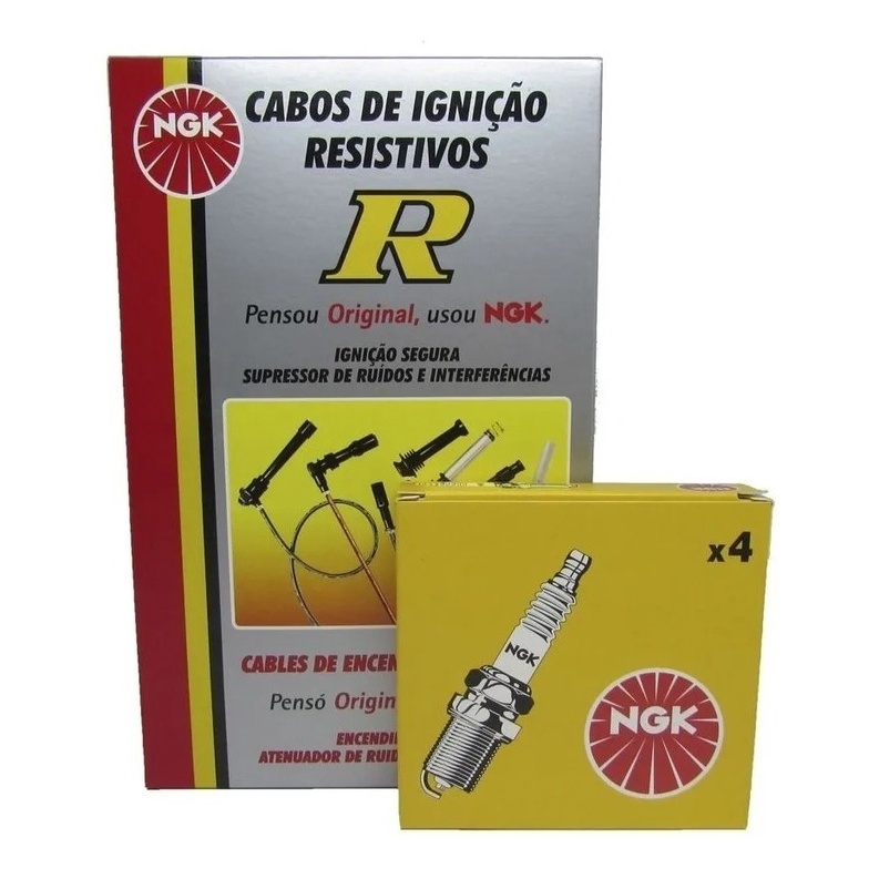 Kit Cabos + Velas Ngk Fiat Palio Siena 1.0 8v Mpi Motor Fiasa 1996 1997 1998 1999 2000 em Oferta na Shopee