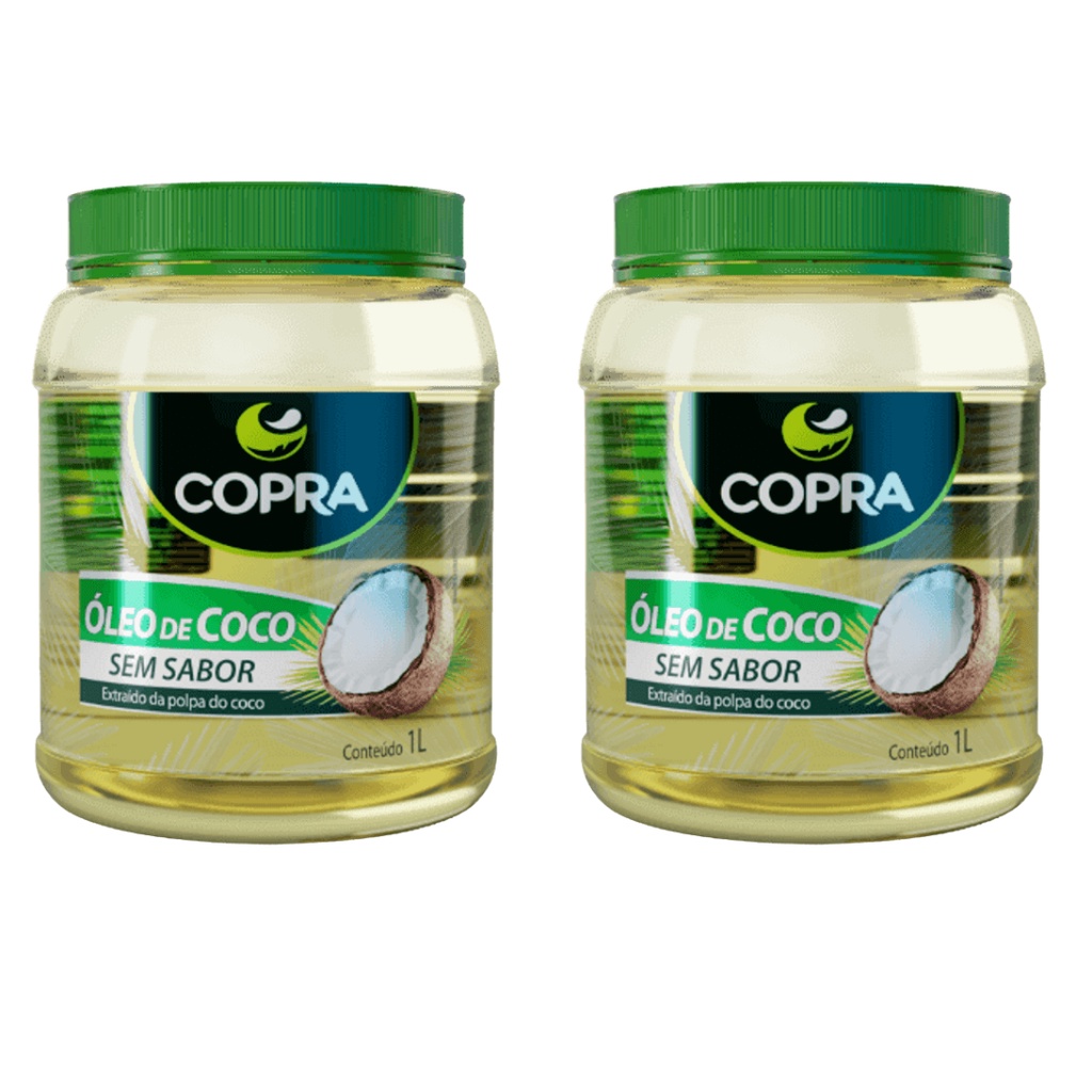 Kit 2uni Óleo de Coco (sem sabor) 1 Litro - Copra