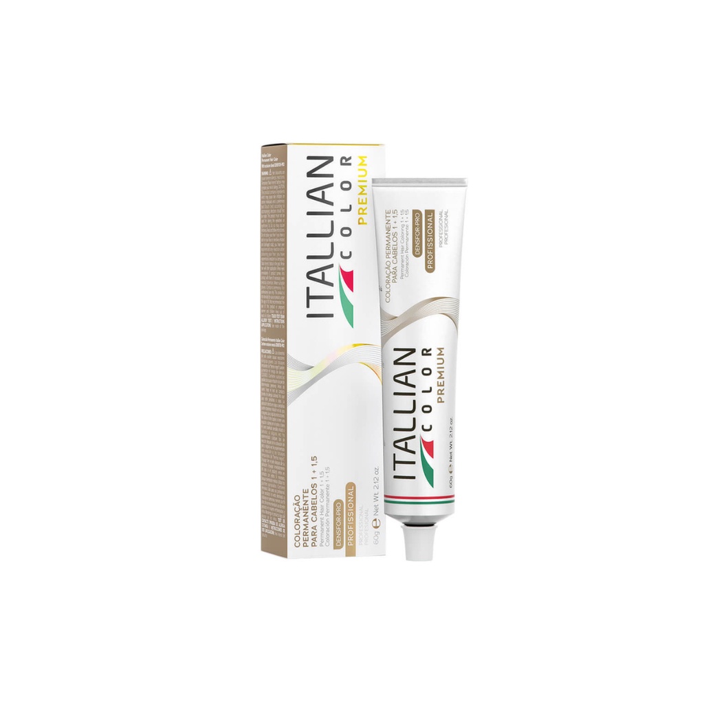 Coloração Itallian Color Premium 5.17 Castanho Claro Cinza Marrom 60g