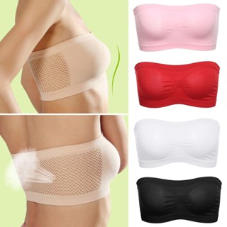 Roupa interior sem costura costura sólido corte tubo Bandeau feminino