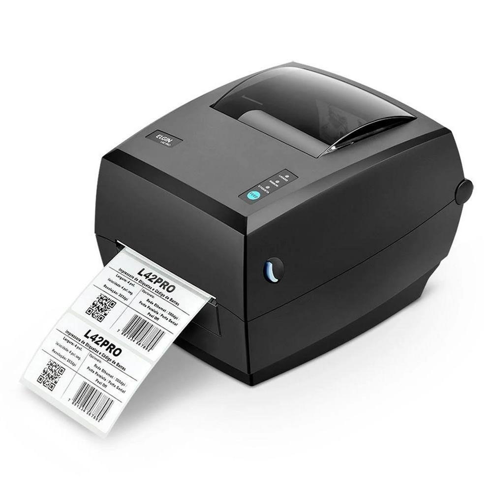 Impressora De Etiquetas Elgin L42 Pro Full Preta USB Serial Ethernet