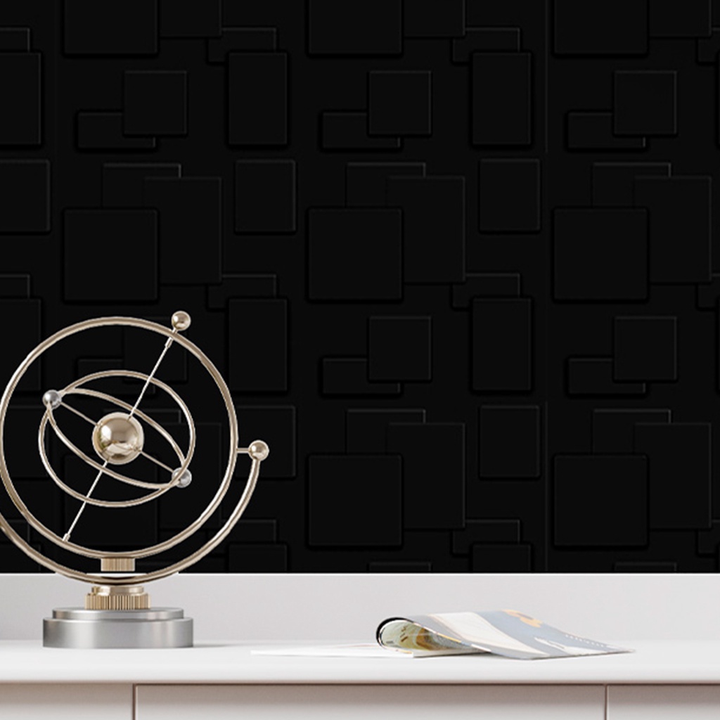 1 Placa PVC 3d Revestimento de Parede Decorativa Alto relevo Preto Quarto Sala Cozinha 25cmx25cm em Oferta na Shopee