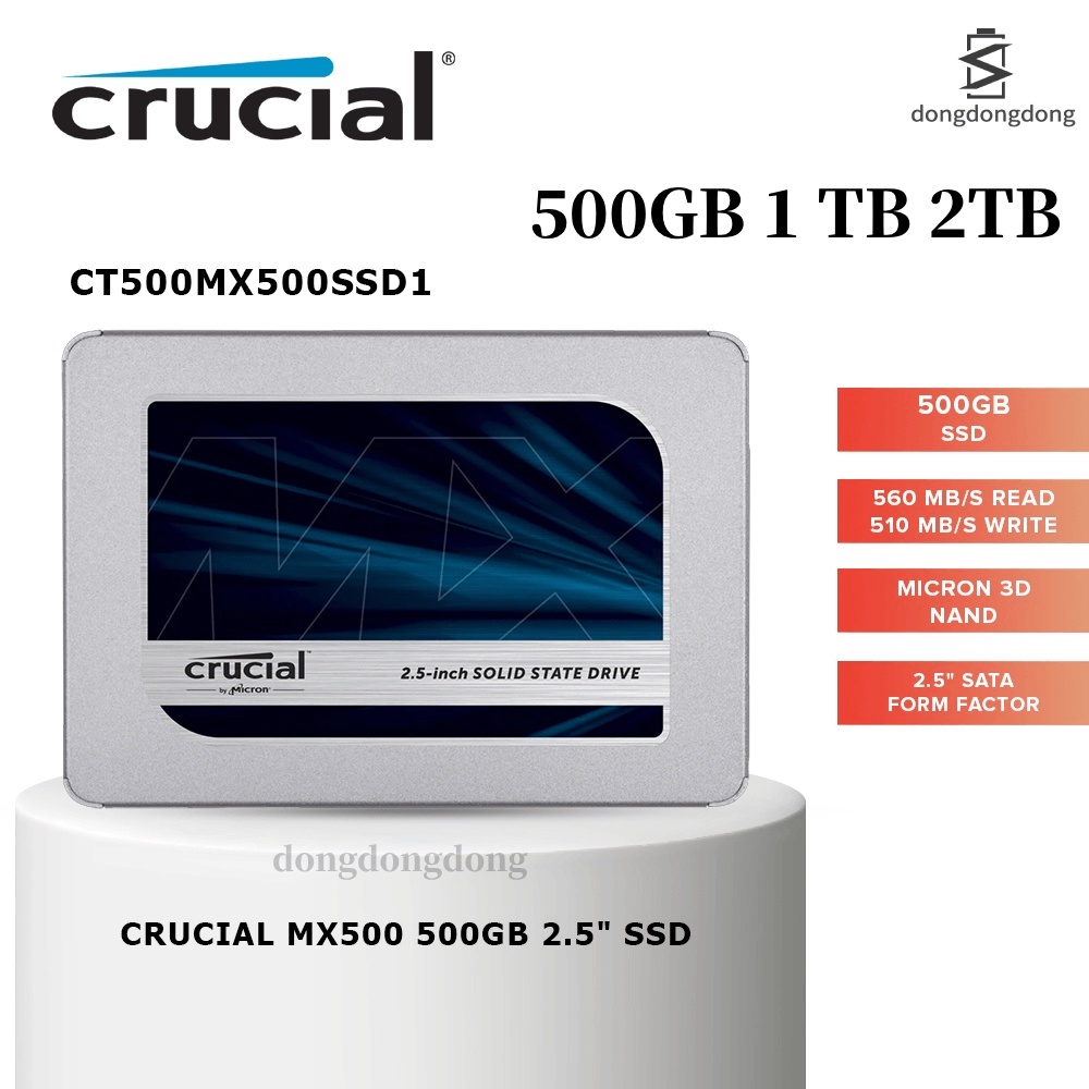 Crucial MX500 Ssd 2TB Unidade Hdd 2.5 Disco 500gb Rígido Interno Sata Para Laptop 240gb 1tb 512gb 128gb 256gb 2T