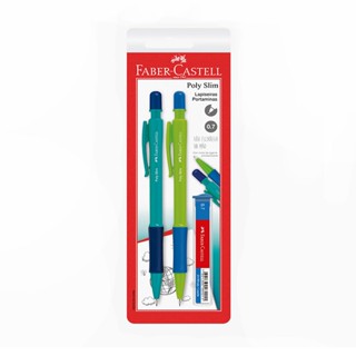 Lapiseira 0.7mm Poly Slim Azul e Verde SM/07SLIMAV com 2 unidades Faber-Castell