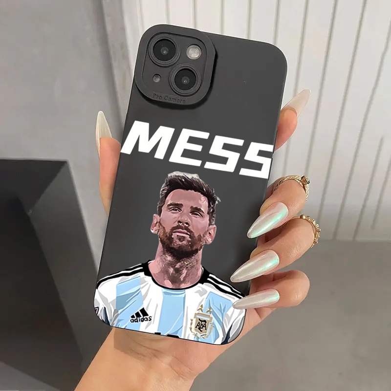 Capa De Celular Para Samsung Galaxy A14 A34 A54 A13 A23 A71 A33 A53 A73 A51 A52 A52S A72 Futebol Superstar M-Messi Anti-Impacto Fosca Silicone Flexível