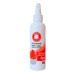 Corante SoftGel Vermelho Brilhante - 60g - 1 unidade - Mago - Rizzo