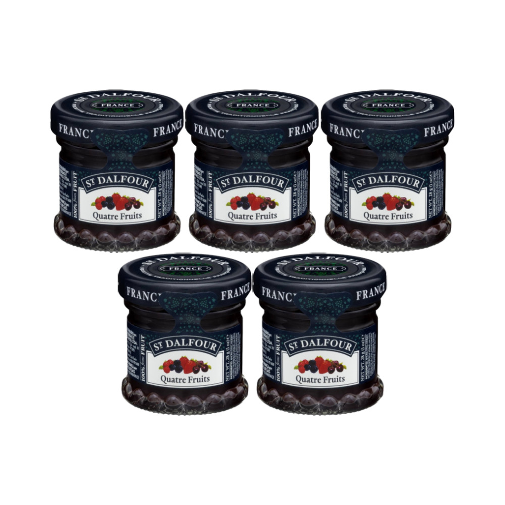 Kit 5 Geleias Mini St Dalfour quatro Frutas 28g em Oferta na Shopee