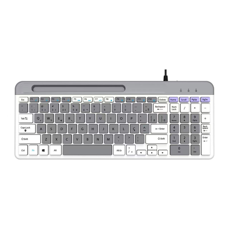 Teclado Multimídia Pc Computador Fio ABNT2 Silencioso Suporte Celular Knup KP-TE132 em Oferta na Shopee