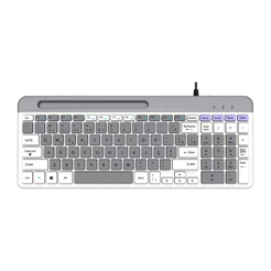 Teclado Multimídia Pc Computador Fio ABNT2 Silencioso Suporte Celular Knup KP-TE132