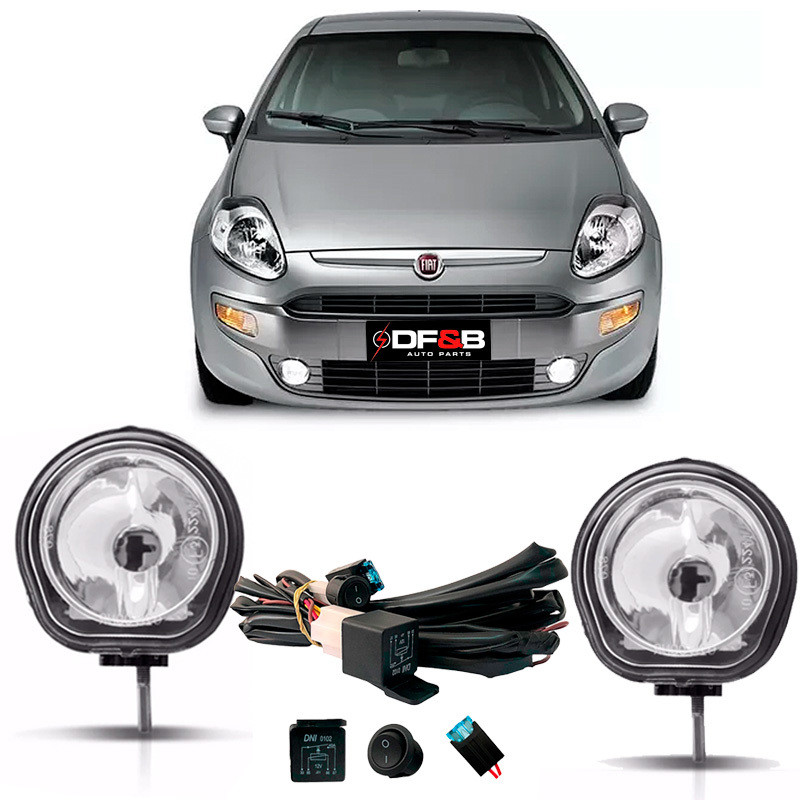 Kit Farol De Milha Fiat Punto 07 08 09 2010 2011 2012 a 2016
