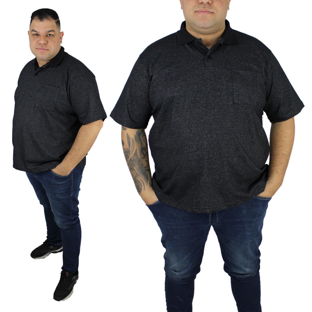 Camisa Gola Polo Malha Listrada Masculina Grande Tamanho Plus Size G1 G2 G3 G4