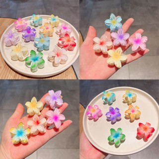 2 Pcs/Set Candy Color Clip Tridimensional Flor De Cabelo De Menina Doce Cauda De Pônei Pequeno Agarramento Acessórios Fofo