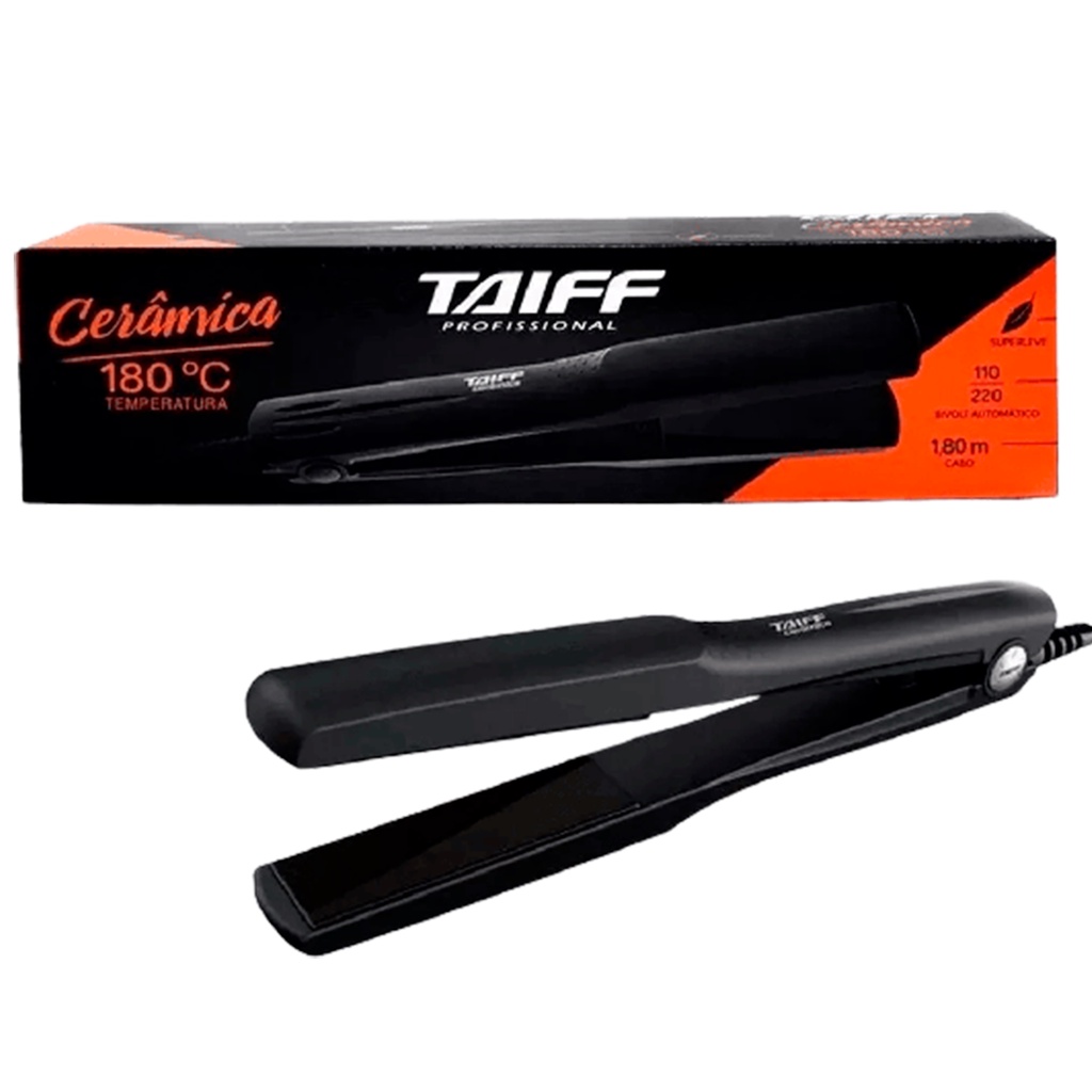 CHAPA CERAMICA 180°C BIV. ACTION - Taiff Profissional - Beauty