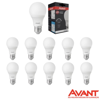 KIT 10 LÂMPADA LED BULBO 9W ALTA POTÊNCIA E27 - AVANT em Oferta na Shopee