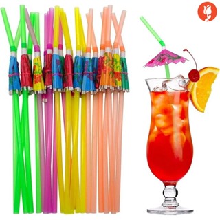 Guarda Chuva Canudo Coloridos Festas Eventos Drinks