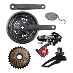 KIT BIKE 21V CÂMBIOS YAMADA + PEDIVELA CATRACA CORRENTE