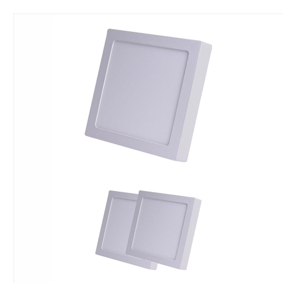 Kit 2 Plafon Painel De Led Sobrepor 18w 6000k Nobre Luz