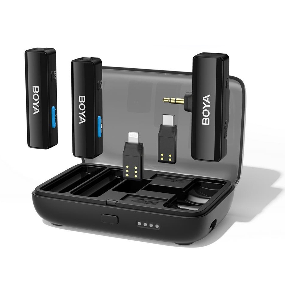 Sistema Microfone Sem Fio Boya Boyalink Wireless Dual Preto em Oferta na Shopee