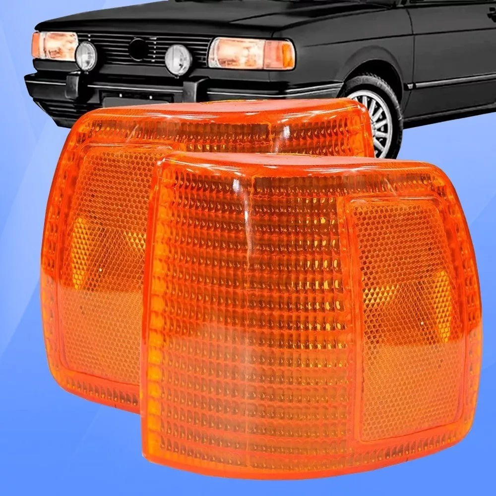 Par Lanterna Pisca Gol Quadrado 1991 A 1995 Ambar