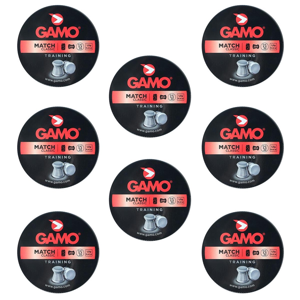 8un Chumbinho 5.5mm Gamo Match Classic Training - 250un em Oferta na Shopee