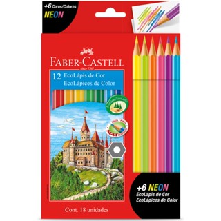Lápis de cor 12 cores + 6 Neon 120112+6N Faber-Castell