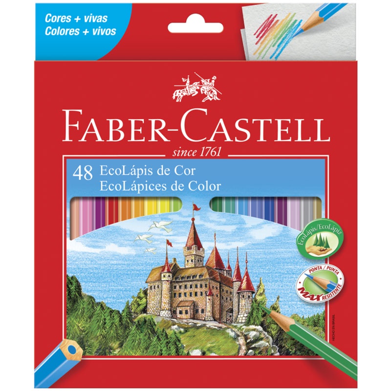 Lápis de cor 48 cores 120148G Faber-Castell em Oferta na Shopee