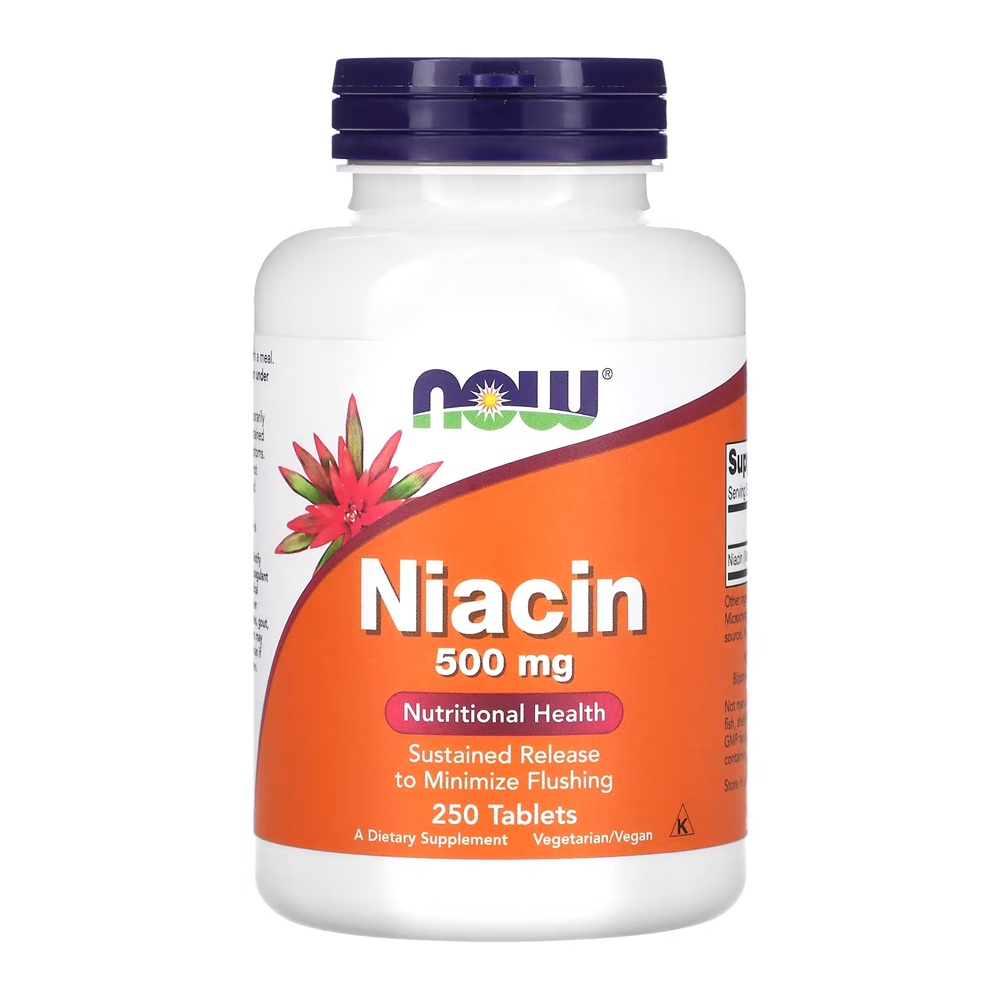 Niacina 500mg Now Foods Niacin Vitamina B-3 250 Tablets em Oferta na Shopee
