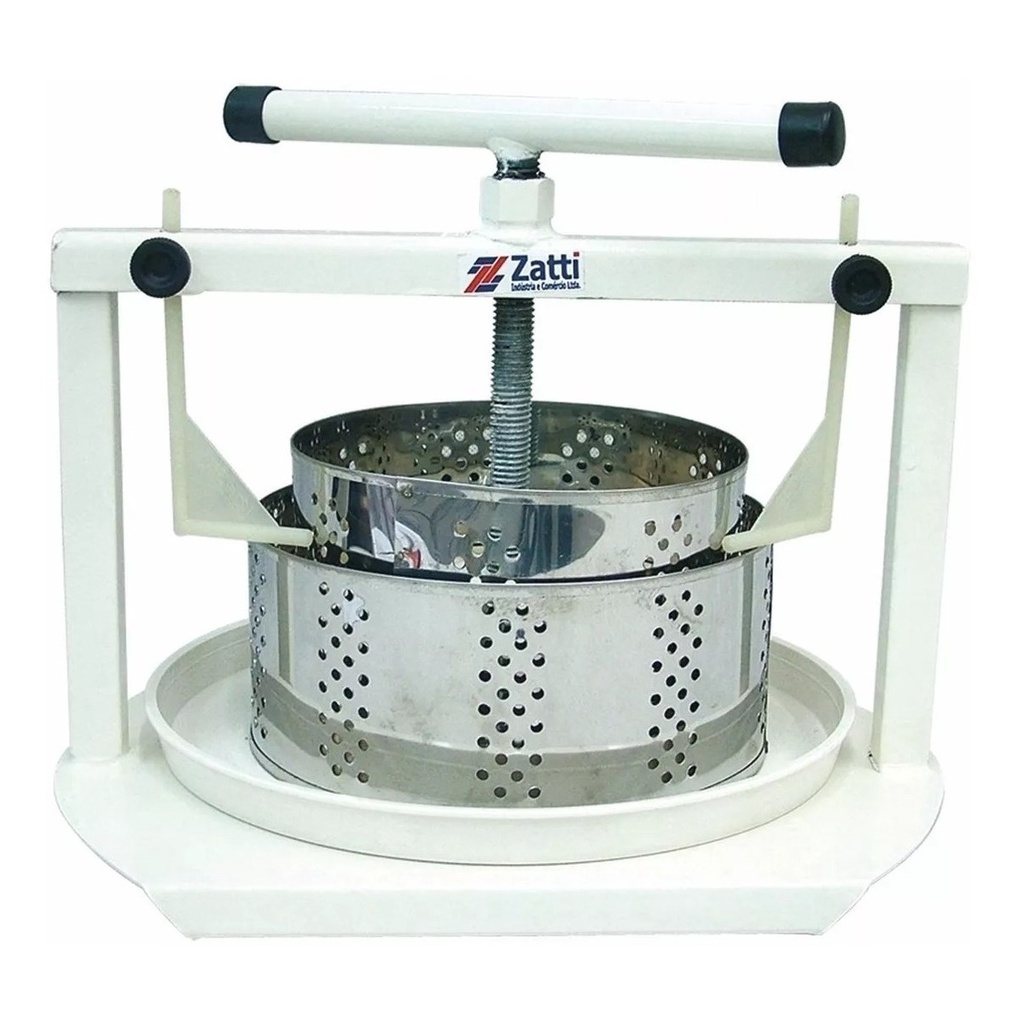 Prensa Queijo + 2 Formas Redonda de 500g e 1kg em Inox Zatti