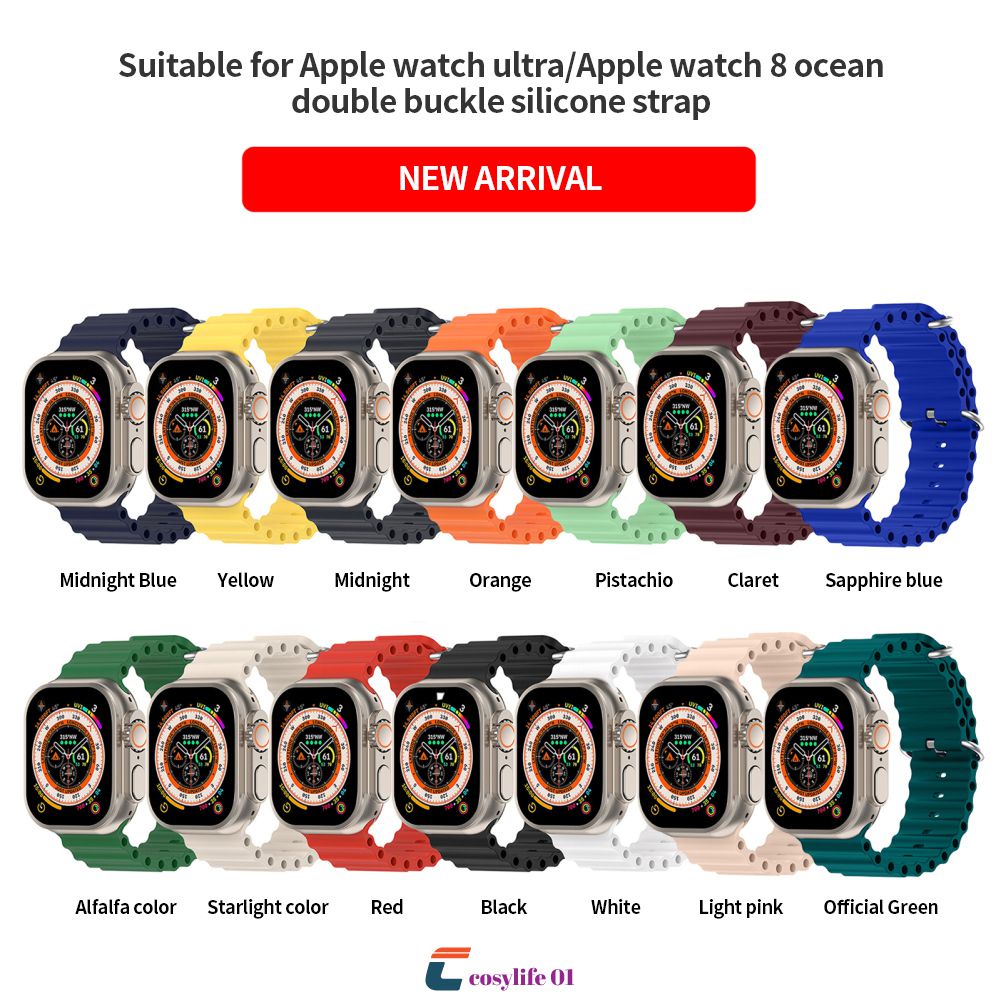 Alpine Loop Band 2023 Apple Watch Acessórios Para Apple Watch Band Para Apple Watch Acessórios Para Apple Watch 8ultra Ocean Strap Nova Pulseira De Silicone COSYLIFE01