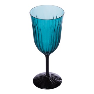 Taça Vinho Lapidada 370 ml Azul