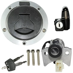 Kit conjunto travas chave ignição CG160 Fan Titan Start 2016 A 2017 contato tampa do tanque trava capacete 3 peças